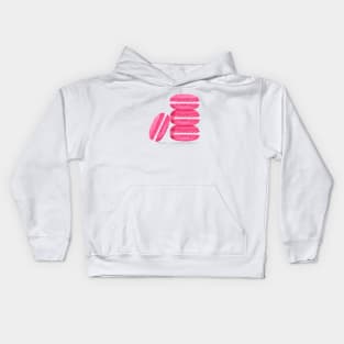 Pink macaron cakes Kids Hoodie